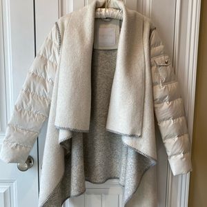 Sosken wool fleece/down puffer wrap coat size S